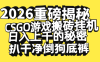 2026开年重磅解密,CSGO游戏搬砖挂机日入上千的秘密,把倒狗的底裤扒干净,毫无保留